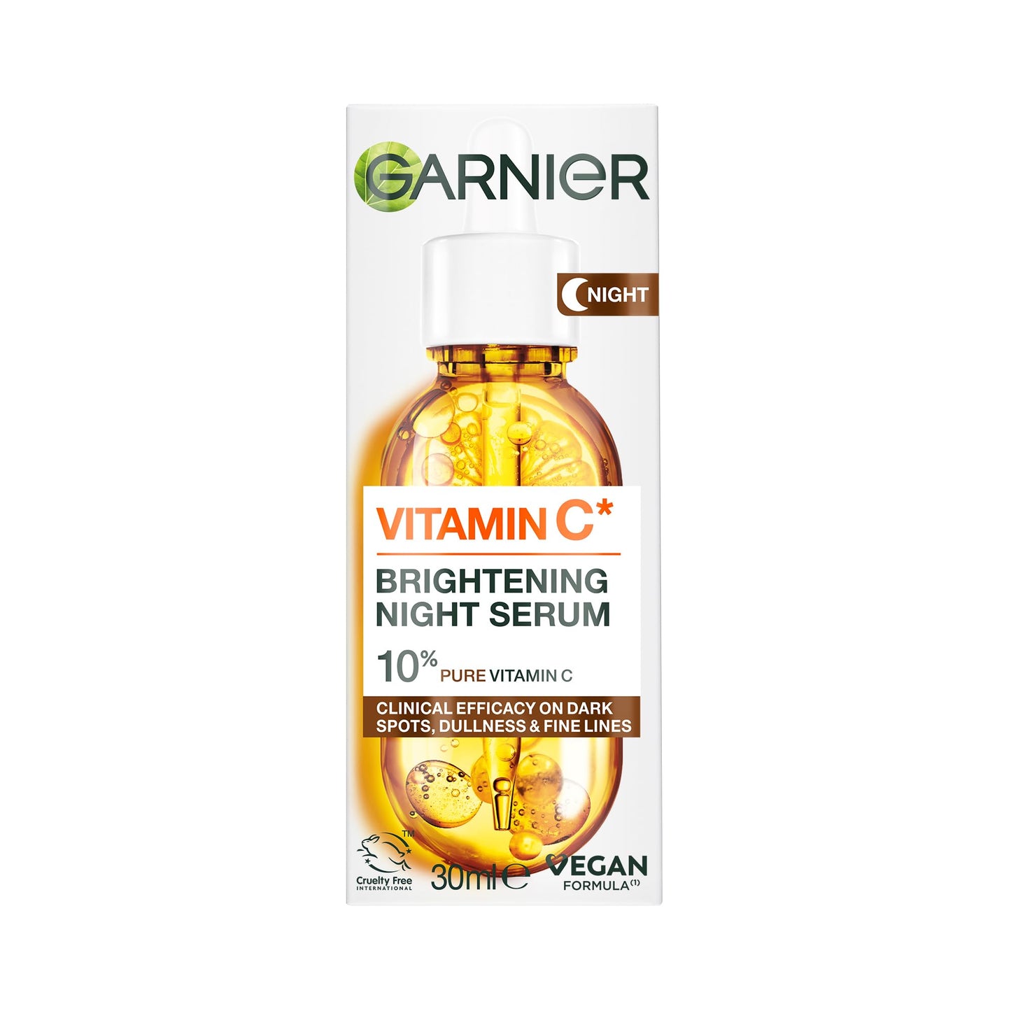 Garnier Vitamin C Serum for Face, Brightening Serum with 4% [Vitamin C + Niacinamide + Salicylic Acid], Dark Spot Reducer & Evens Skin Tone, Suitable for Sensitive Skin, 30ml
