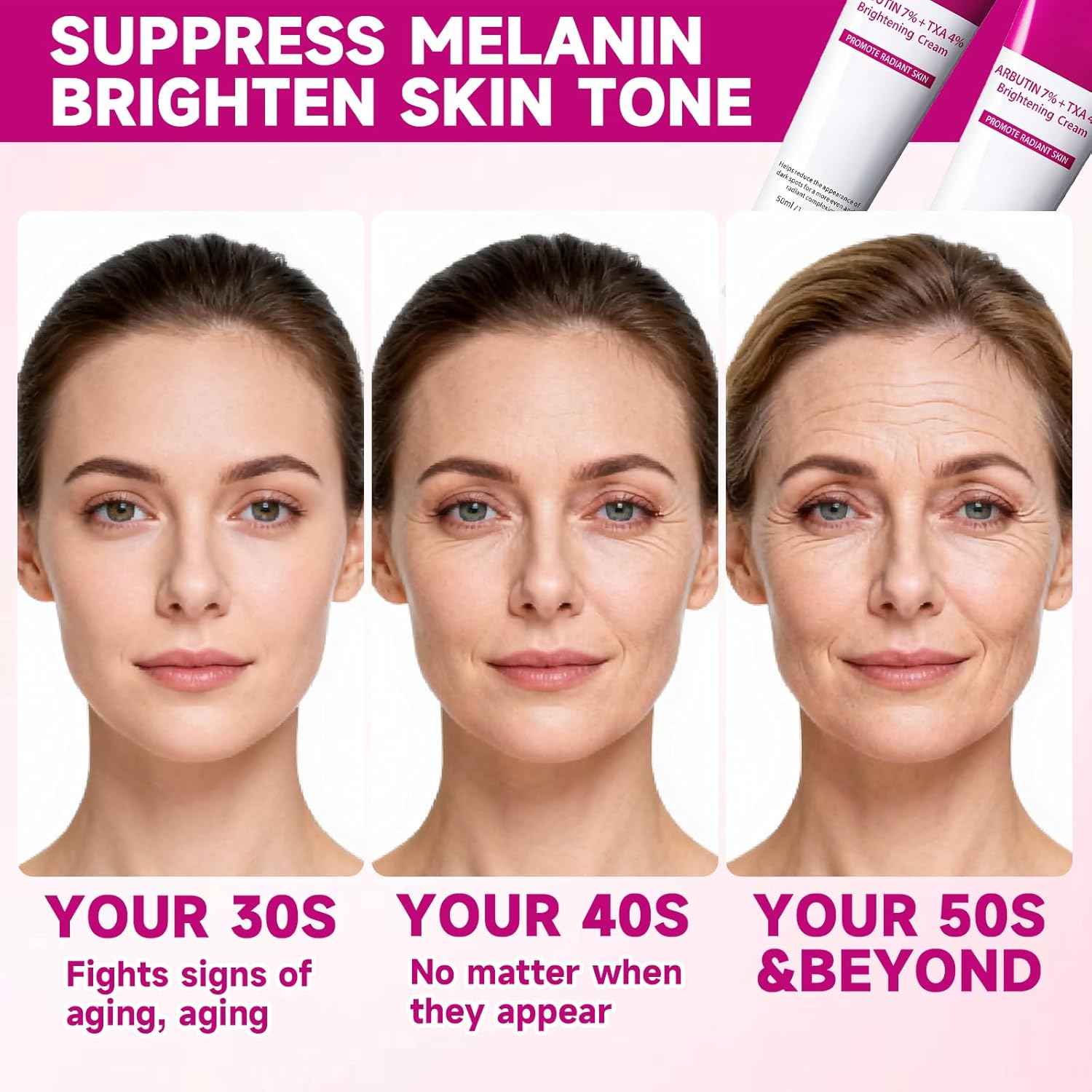 2 Pcs Arbutin 7% + Tranexamic Acid 4% Cream,Moisturiser Arbutin Cream,Dark Spot Remover for Face Uneven Skin Tone