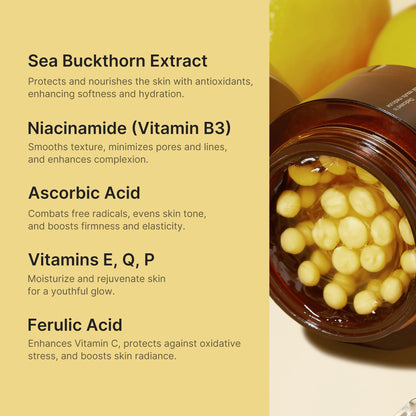 medicube Deep Vitamin C Golden Capsule Face Moisturiser - Liposome Capsules For Wrinkles, Skin Radiance - Transparent Gel for Glow Hydration - Korean Skin Care 1.94 oz