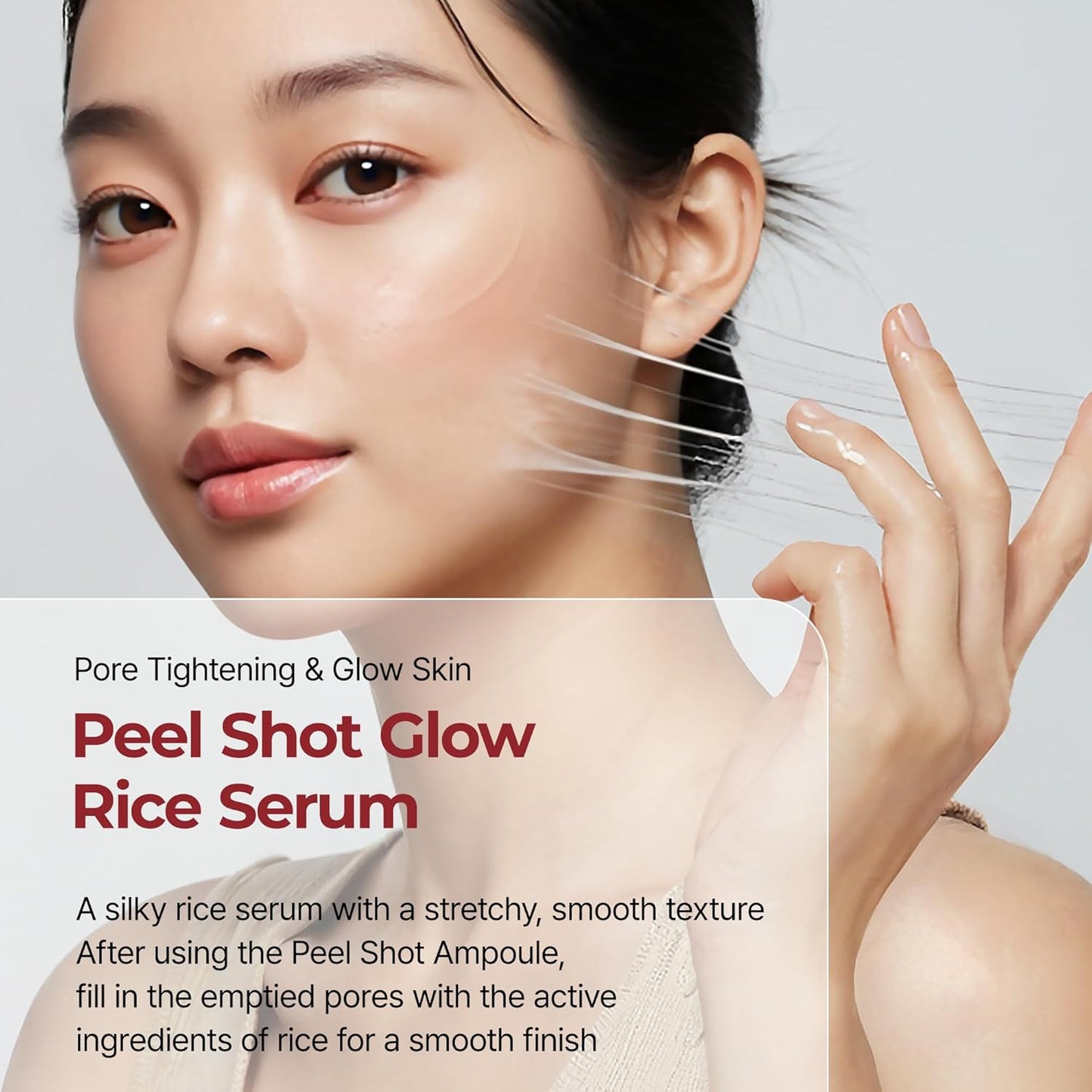 Dr.Melaxin Peel Shot Glow Rice Pdrn Serum Facial Skin Care Smooth Texture For Pore Care Korean Skin Care 30 ml