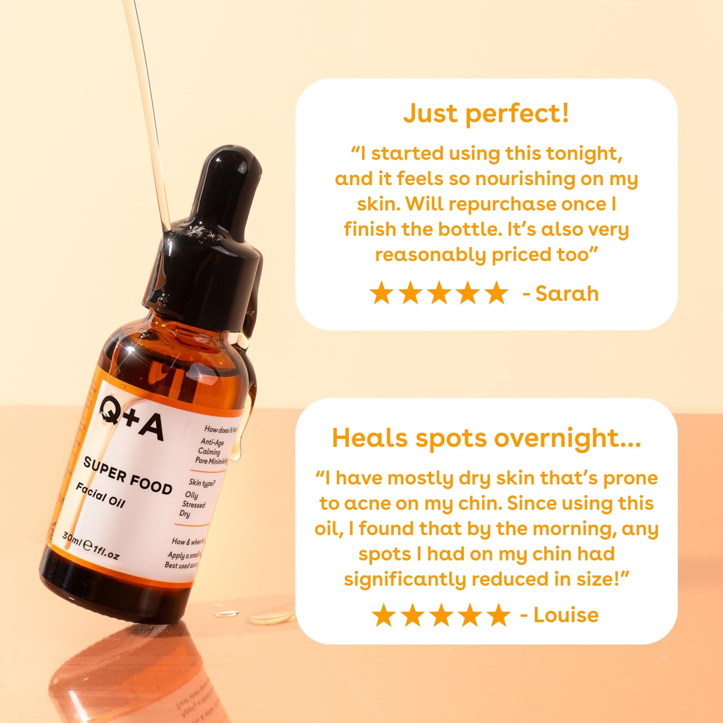 Q+A Hyaluronic Acid Facial Serum (30ml), Natural Hydrating Face Serum, for Plump Skin, Anti Ageing, Fragrance Free, Delivers Deep, Lasting Hydration, Rehydrates and Softens the Skin
