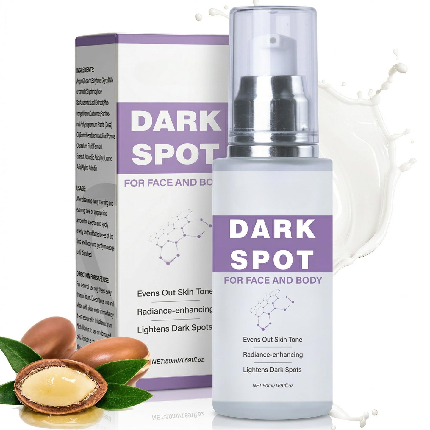 Dark Spot Remover for Face & Body, Dark Spot Corrector Cream, Age Spot Remover with Niacinamide & Hyaluronic Acid, Melasma Cream for Sun Spots & Hyperpigmentation, Brightening, Even Skin Tone, 50ml