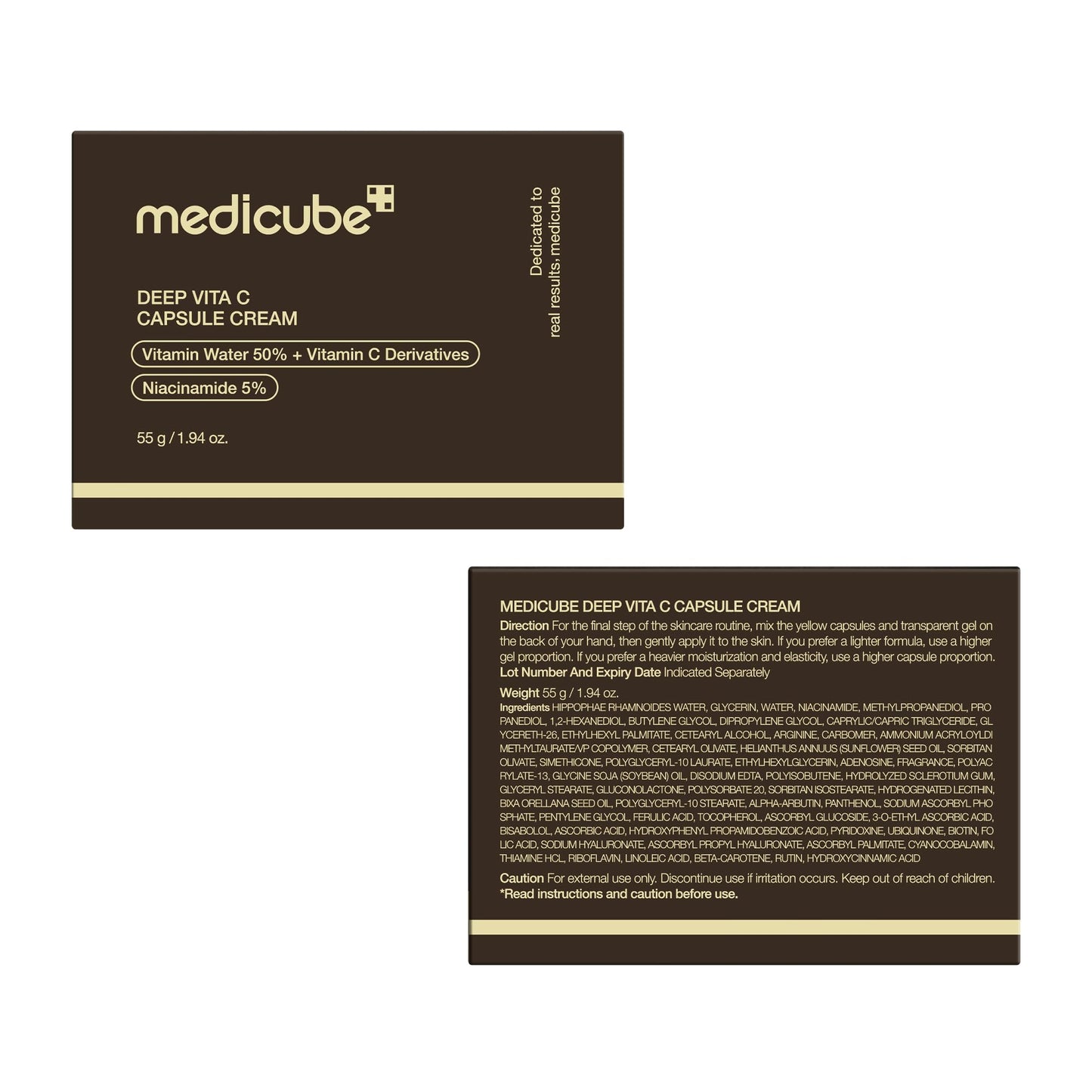 medicube Deep Vitamin C Golden Capsule Face Moisturiser - Liposome Capsules For Wrinkles, Skin Radiance - Transparent Gel for Glow Hydration - Korean Skin Care 1.94 oz