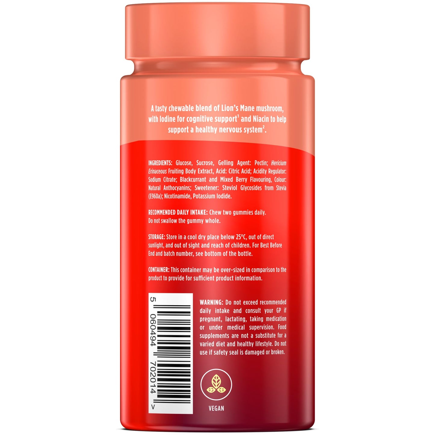 Wellgard Vegan Apple Cider Vinegar Gummies, Gold Standard 1000mg ACV Gummies with Vitamin C, Chromium and Pomegranate, Non-GMO, Gluten-Free & Gelatine-Free