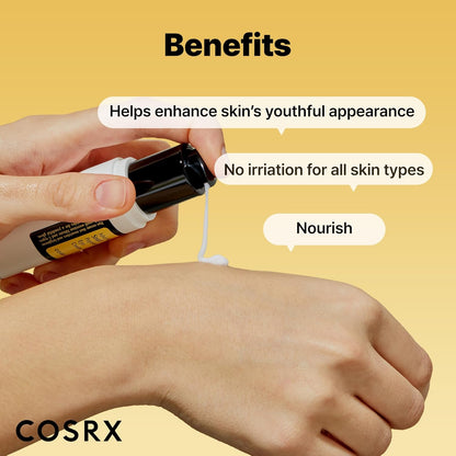 COSRX Snail Peptide Eye Cream with 73.7% Snail Mucin and Niacinamide, Brightening Korean Night Cream for Fine Lines and Dark Circles, Korean Skin Care