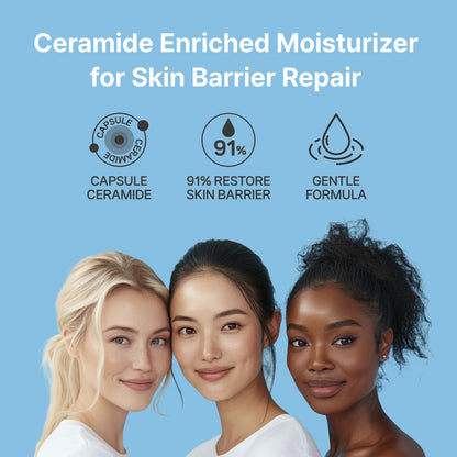 ILLIYOON Ceramide Ato Concentrate Cream (200ml, 6.76 Fl Oz) | Moisturizer for Dry&Sensitive Skin, 100hr Hydration, Restoring Skin Barrier | Gentle for Infants and Adults | Vegan | Fragrance Free