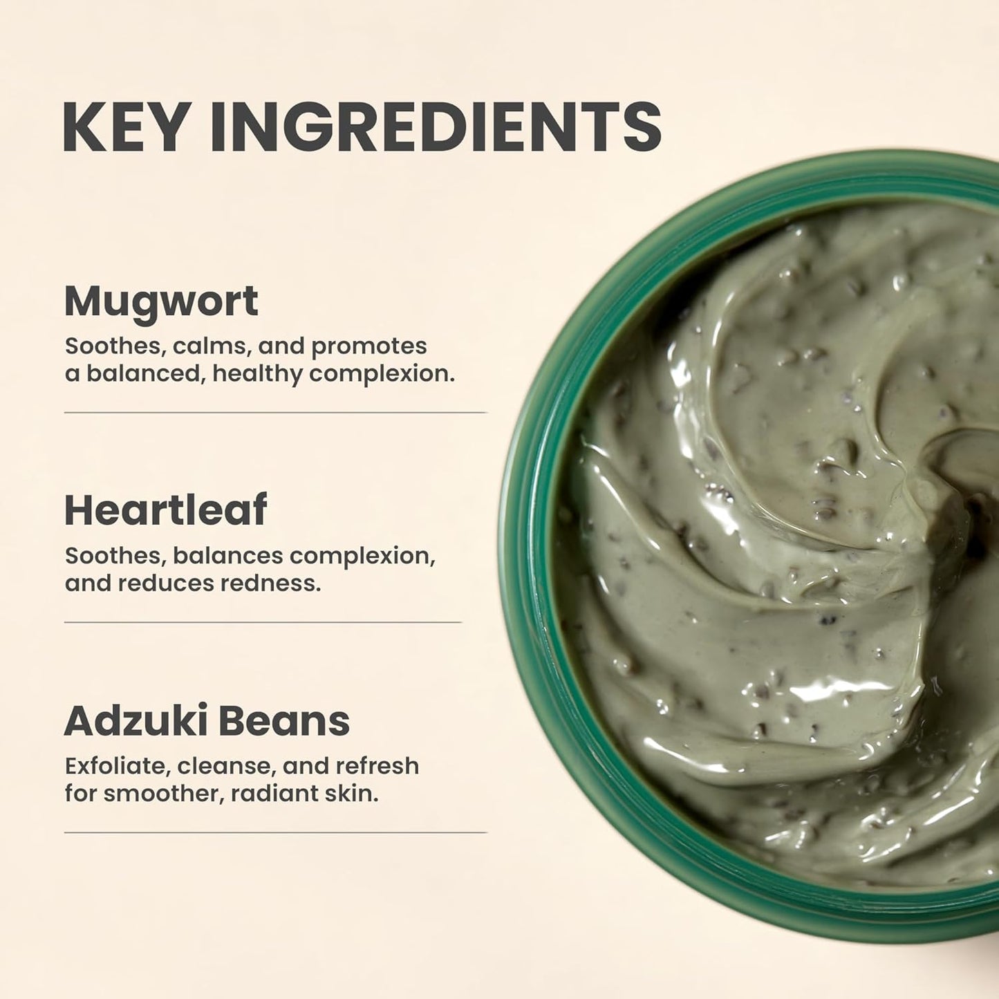 AXIS-Y Mugwort Pore Clarifying Wash Off Pack Face Exfoliator Targets Clogged Pores, Whitehead & Blackhead Remover Vegan Korean Skin Care Glass Skin Clay Mask 3.38 Fl. Oz.