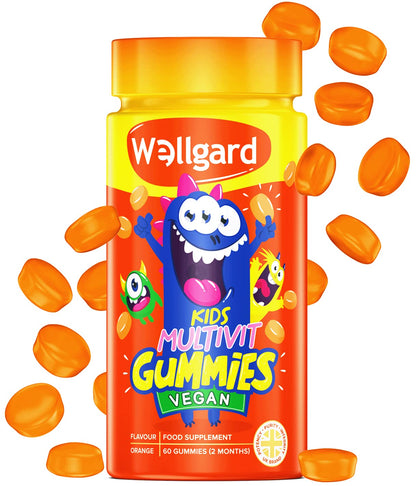 Wellgard Vegan Apple Cider Vinegar Gummies, Gold Standard 1000mg ACV Gummies with Vitamin C, Chromium and Pomegranate, Non-GMO, Gluten-Free & Gelatine-Free