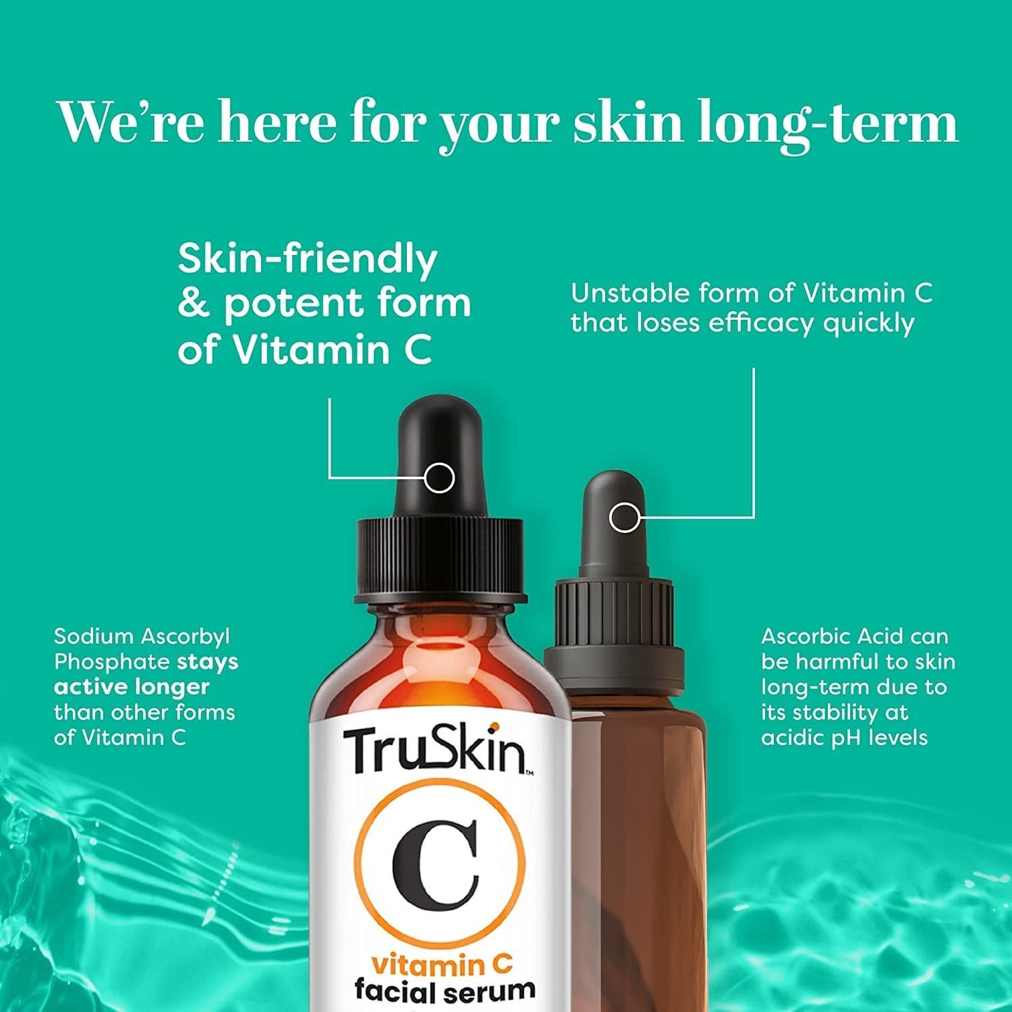 TruSkin Vitamin C Serum for Face – Anti Aging Face Serum with Vitamin C, Hyaluronic Acid, Vitamin E – Brightening Serum for Dark Spots, Even Skin Tone, Eye Area, Fine Lines & Wrinkles, 1 Fl Oz 30ml