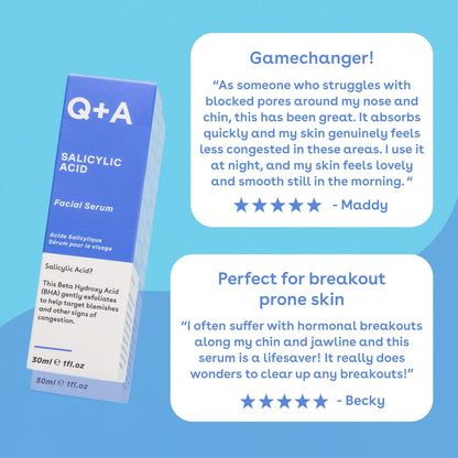Q+A Hyaluronic Acid Facial Serum (30ml), Natural Hydrating Face Serum, for Plump Skin, Anti Ageing, Fragrance Free, Delivers Deep, Lasting Hydration, Rehydrates and Softens the Skin