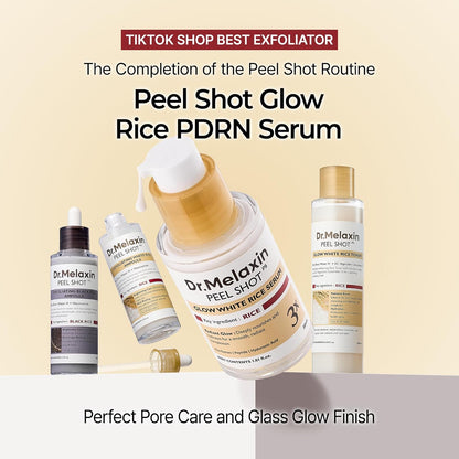 Dr.Melaxin Peel Shot Glow Rice Pdrn Serum Facial Skin Care Smooth Texture For Pore Care Korean Skin Care 30 ml