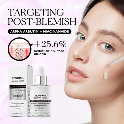 Cyano Pink Spicule Serum + Picotonic Glowing Ampoule Duo - Pore & Spot Skin Care Set - Korean Skin Care Face Serum to Boost Collagen & Brighten Skin, Glass Skin Solution for Smooth Texture 2Pcs