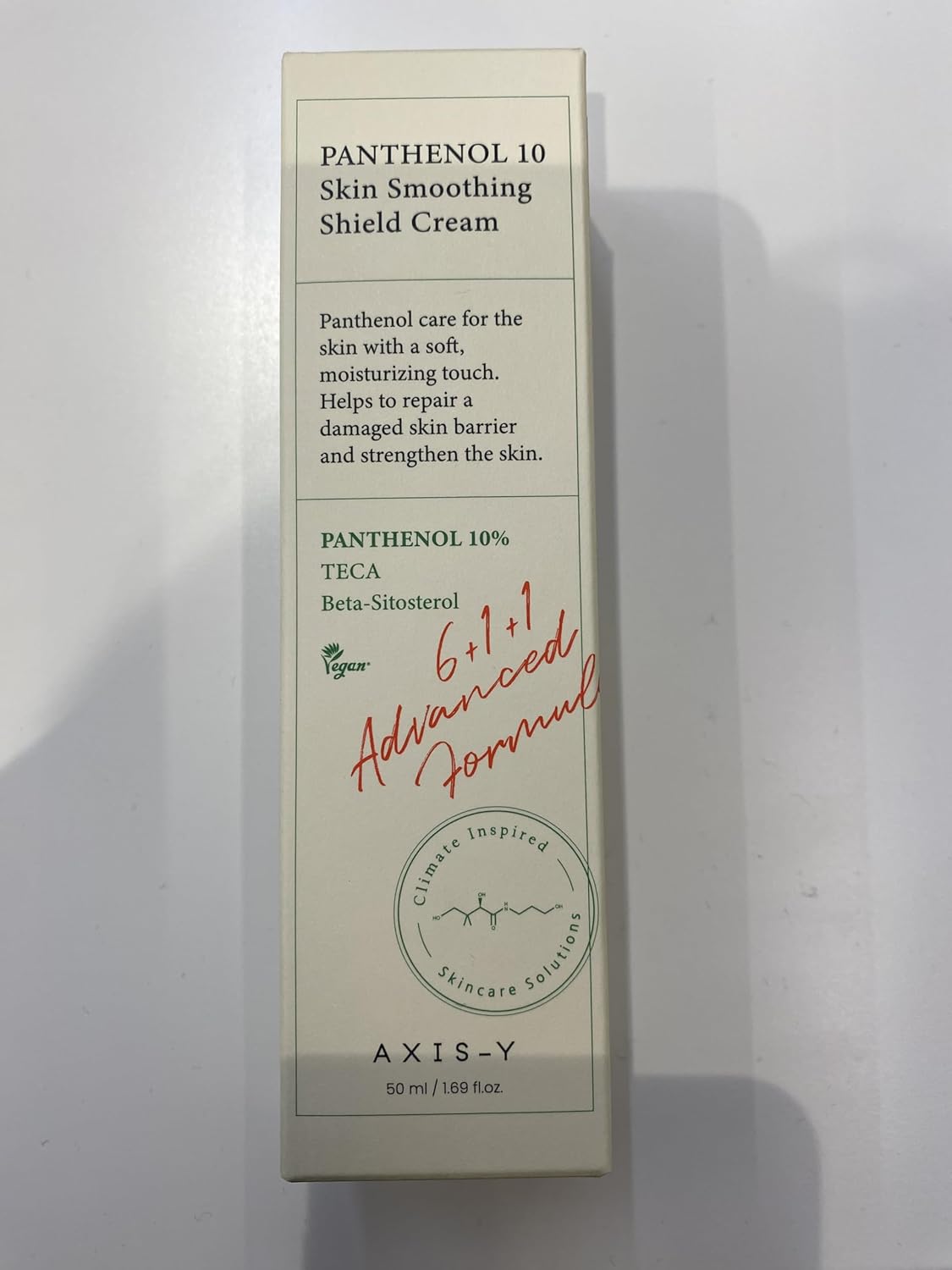 AXIS-Y Panthenol 10 Skin Smoothing Shield Cream Daily Facial Moisturizer Barrier Cream For Long Lasting Hydration & Soothing Vegan Korean Skin Care Face Lotion 1.69 Fl. Oz.