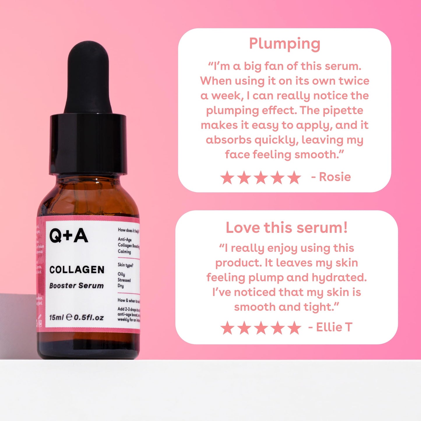Q+A Hyaluronic Acid Facial Serum (30ml), Natural Hydrating Face Serum, for Plump Skin, Anti Ageing, Fragrance Free, Delivers Deep, Lasting Hydration, Rehydrates and Softens the Skin