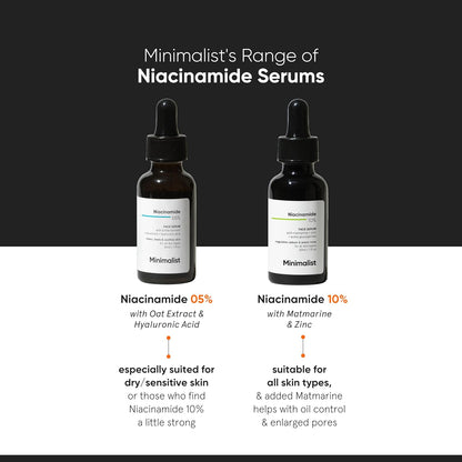 Minimalist 10% Niacinamide Face Serum for Acne Marks, Blemishes & Oil Balancing with Zinc | Skin Clarifying Anti Acne Serum for Oily & Acne Prone Skin, Transparent, 30 ml (Pack of 1)