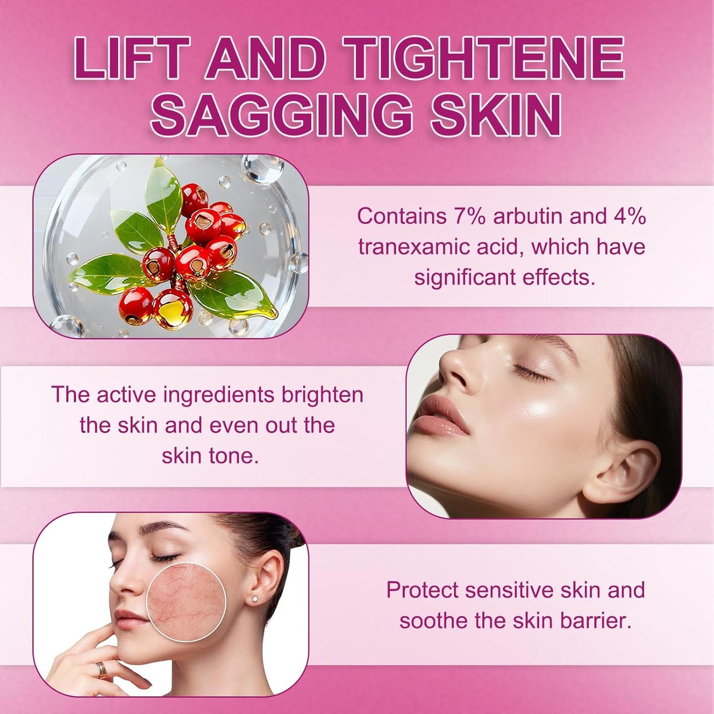 2 Pcs Arbutin 7% + Tranexamic Acid 4% Cream, Arbutin Cream for Face Moisturiser, Even Skin Tone, Gentle Skincare