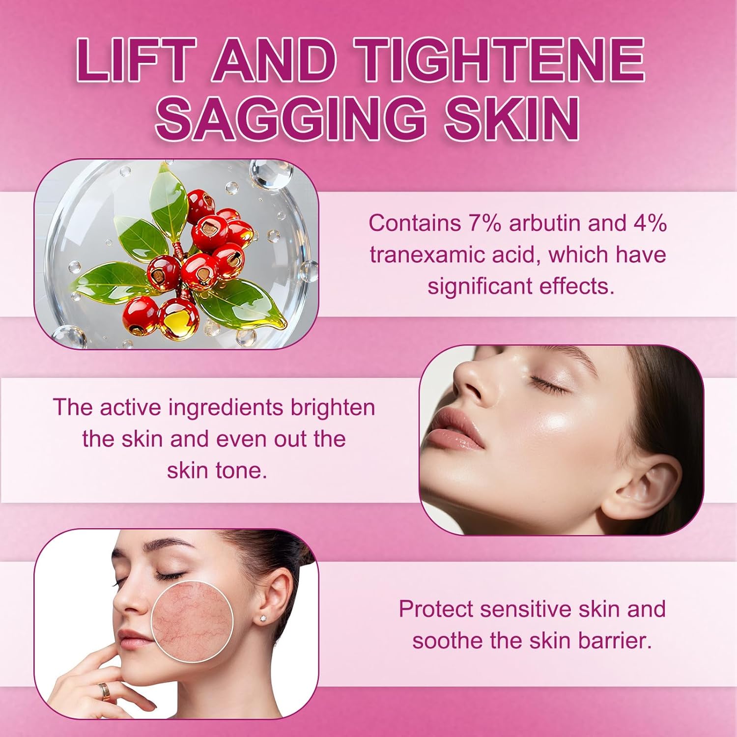 2 Pcs Arbutin 7% + Tranexamic Acid 4% Cream, Arbutin Cream for Face Moisturiser, Even Skin Tone, Gentle Skincare