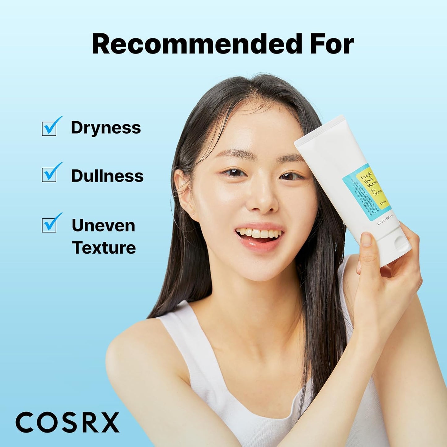 COSRX Low pH Good Morning Gel Cleanser, 5.07 fl.oz / 150ml | Mild Face Cleanser | Korean Skin Care for Acne Prone Skin, PH Balancing, Anti Acne, Breakouts Treatment