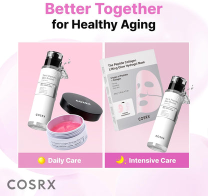 COSRX Pink Peptide Collagen Hydrogel Eye Patches Wrinkle Patches for Puffy Eyes, Dark Circles, Eye Bags, Wrinkles and Fine Lines, Firming and Depuffing Under Eye Masks, Korean Skincare 60 Patches