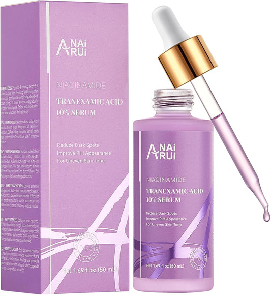 ANAiRUi 10% Tranexamic Acid Serum 50 ml, Dark Spot Correcting Serum with Tranexamic Acid + Hyaluronic Acid + Niacinamide, Targets Hyperpigmentation, Even Skin Tone