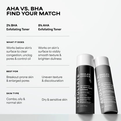 Paula's Choice SKIN PERFECTING 2% BHA Liquid Exfoliant - Face Exfoliating Peel Fights Blackheads & Enlarged Pores - for a Healthy Glow - with Salicylic Acid - Combination & Oily Skin - 30 ml