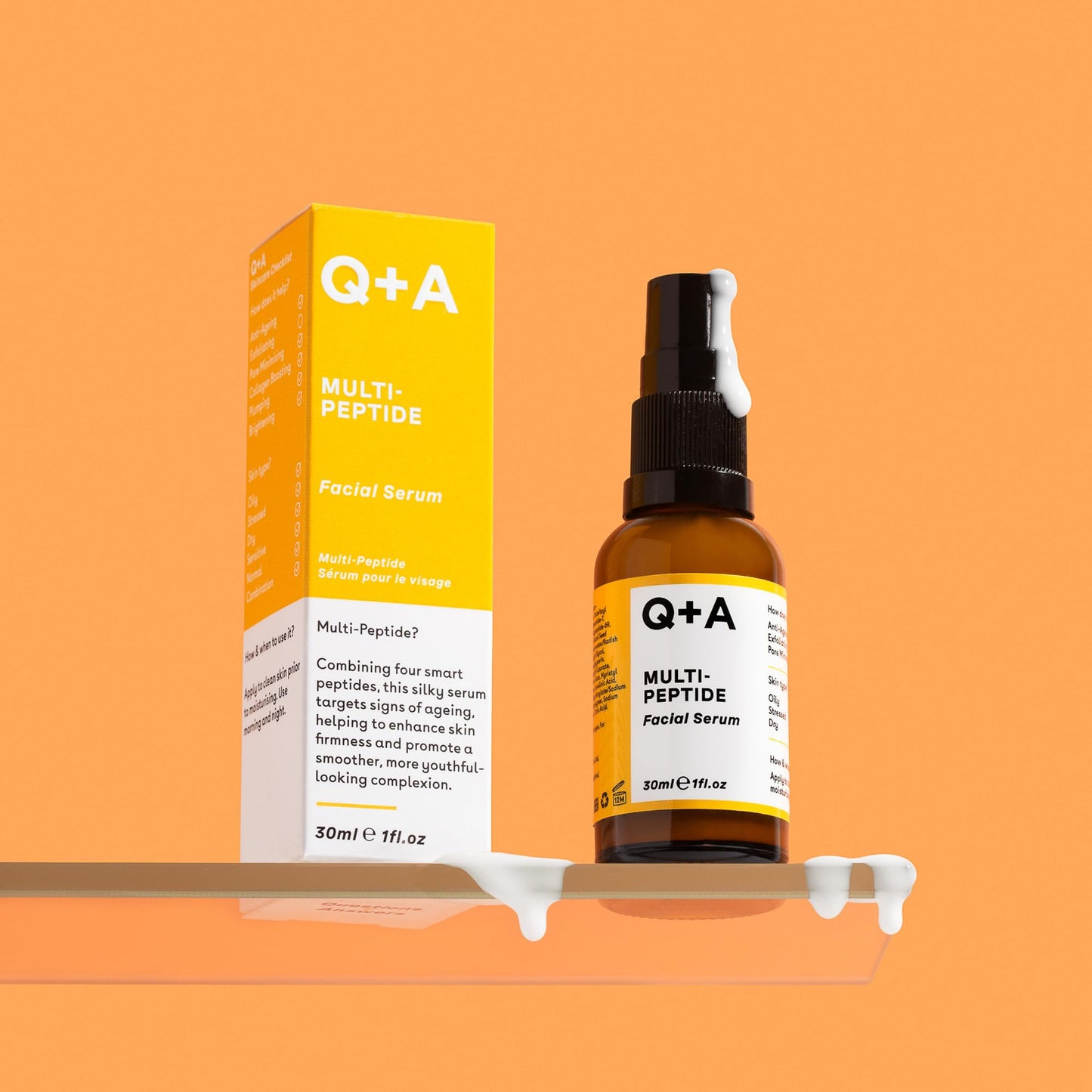 Q+A Hyaluronic Acid Facial Serum (30ml), Natural Hydrating Face Serum, for Plump Skin, Anti Ageing, Fragrance Free, Delivers Deep, Lasting Hydration, Rehydrates and Softens the Skin