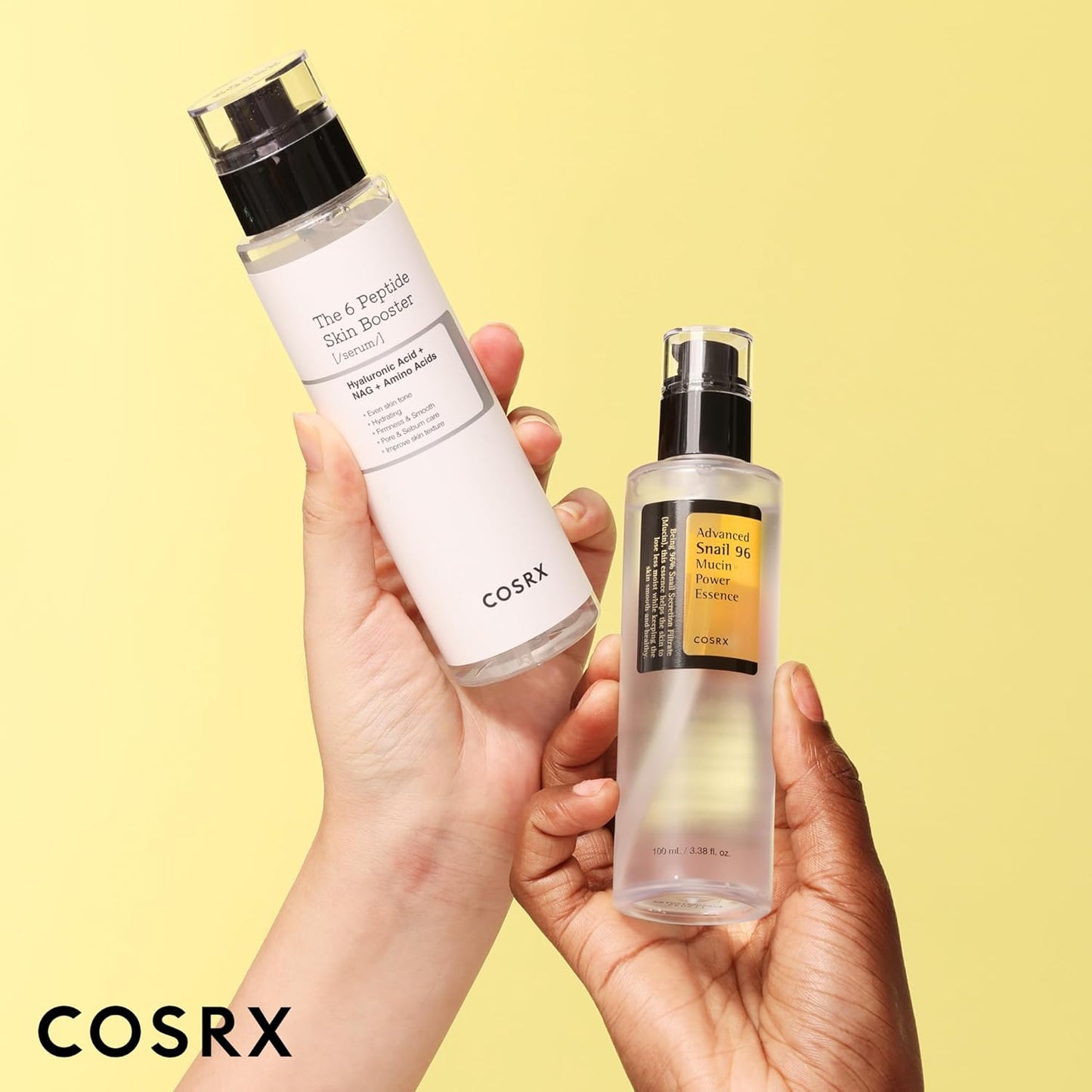 COSRX Snail Mucin 96 Peptide Booster Skincare Set, Korean Skincare Gift Set for Glowing Skin, Christmas Gifts & Stocking Stuffers for Women and Teen Girls, Snail Mucin & Peptide Face Serums