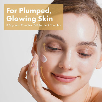 TOSOWOONG Glow Bean Face Cream – 63,844 ppm Soybean Ferment Extract, Korean Skincare for Hydrated, Smooth Skin, Anti-Aging Care, 50 ml / 1.69 fl. oz