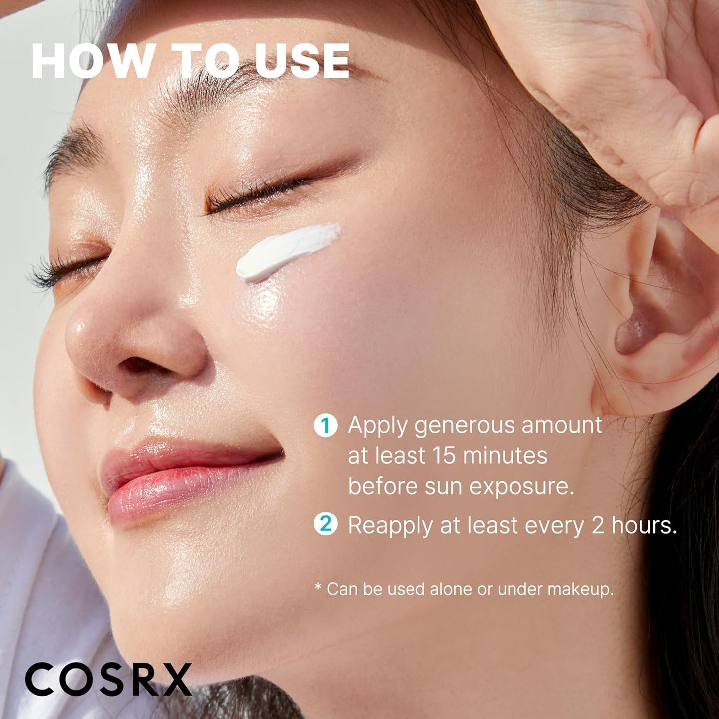 COSRX Aloe 54.2 Aqua Tone-up Sunscreen SPF 50, Hydrating tinted sunscreen for sensitive skin, UV Protection, Non-greasy, Korean Sunscreen, Korean Skincare
