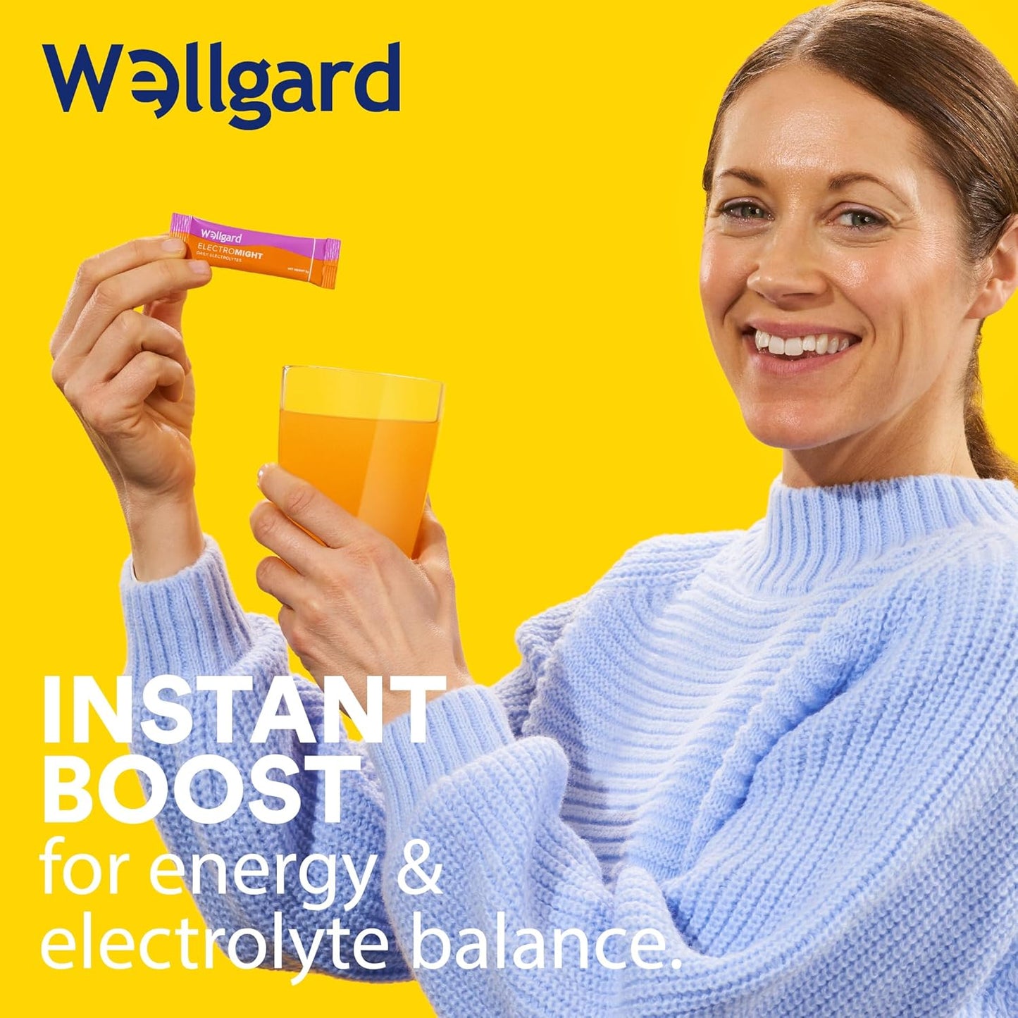 Wellgard Electromight - Advanced Electrolytes Sachets with Magnesium, Iron & Vitamin C, Energy & Muscle Function Supplement, 20 Sachets