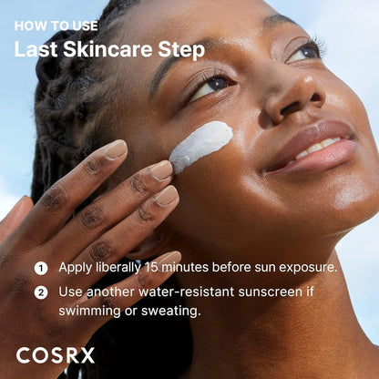 COSRX Daily SPF 50 Vitamin E Vitalizing Korean Sunscreen for Face, UVA&UVB Protection, Lightweight, No White Cast for All Skin Tones, Non-Greasy Semi Matte Finish, Korean SkinCare