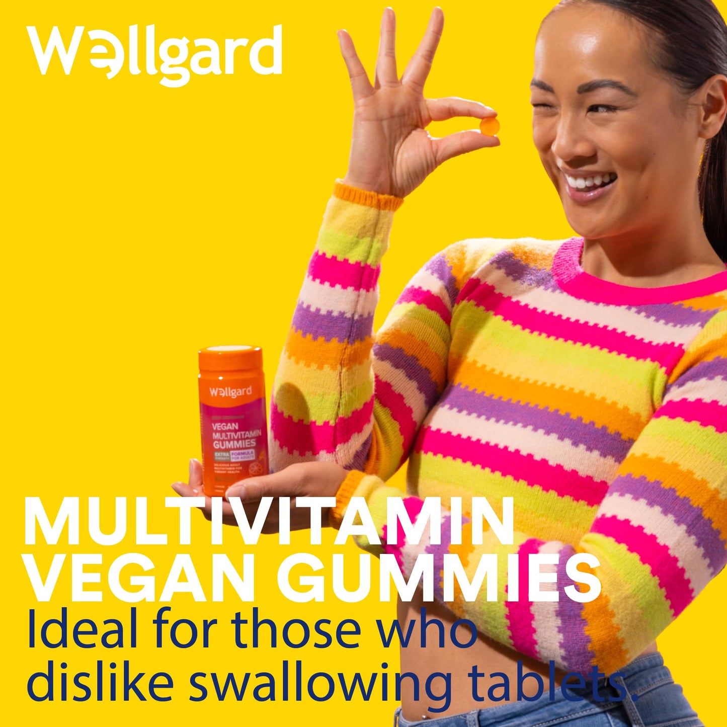 Wellgard Vegan Apple Cider Vinegar Gummies, Gold Standard 1000mg ACV Gummies with Vitamin C, Chromium and Pomegranate, Non-GMO, Gluten-Free & Gelatine-Free
