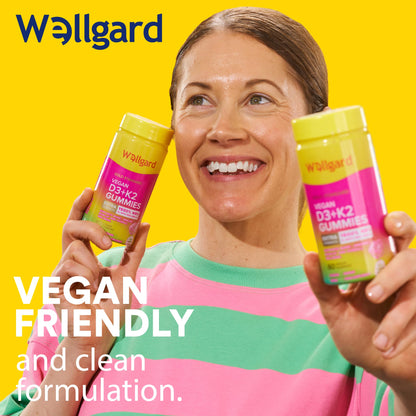 Wellgard Vegan Apple Cider Vinegar Gummies, Gold Standard 1000mg ACV Gummies with Vitamin C, Chromium and Pomegranate, Non-GMO, Gluten-Free & Gelatine-Free