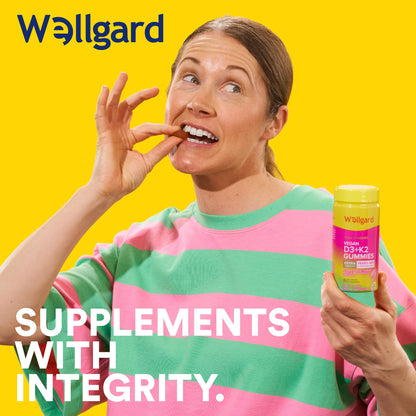 Wellgard Vegan Apple Cider Vinegar Gummies, Gold Standard 1000mg ACV Gummies with Vitamin C, Chromium and Pomegranate, Non-GMO, Gluten-Free & Gelatine-Free