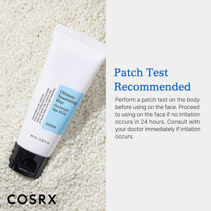 COSRX Ultimate Nourishing Rice Overnight Spa Mask, 60ml | Facial Moisturizer with Rice Extract and Niacinamide | Leave-on Face Mask | Korean Skincare
