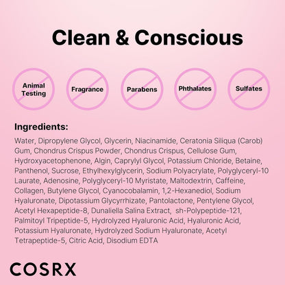 COSRX Pink Peptide Collagen Hydrogel Eye Patches Wrinkle Patches for Puffy Eyes, Dark Circles, Eye Bags, Wrinkles and Fine Lines, Firming and Depuffing Under Eye Masks, Korean Skincare 60 Patches
