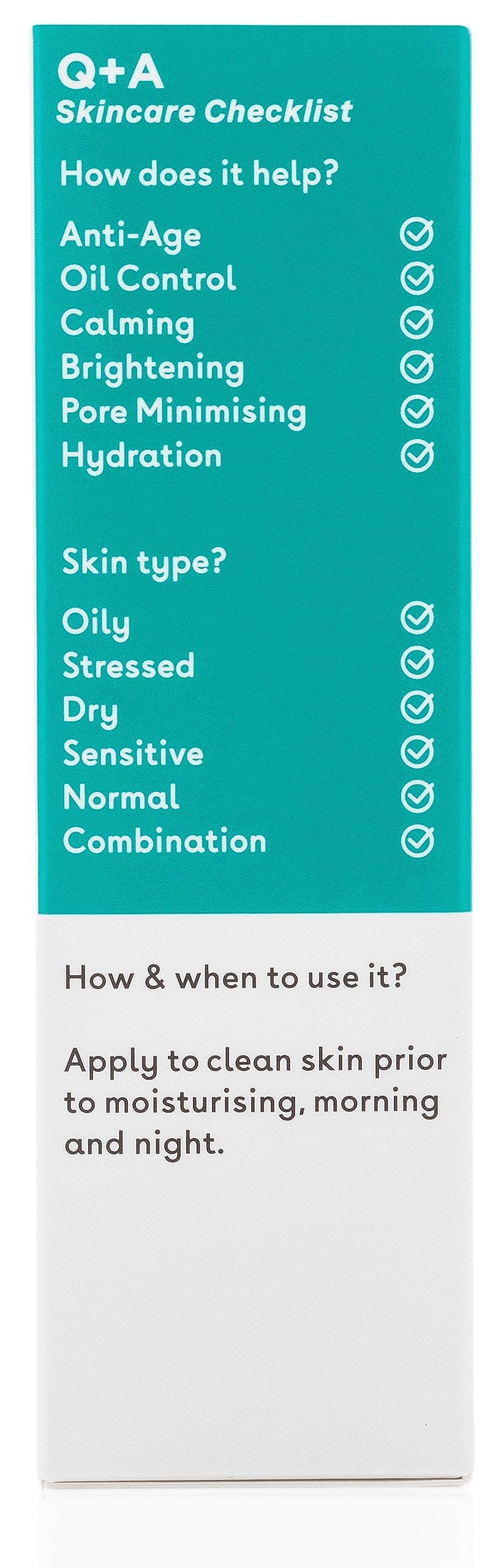 Q+A Hyaluronic Acid Facial Serum (30ml), Natural Hydrating Face Serum, for Plump Skin, Anti Ageing, Fragrance Free, Delivers Deep, Lasting Hydration, Rehydrates and Softens the Skin