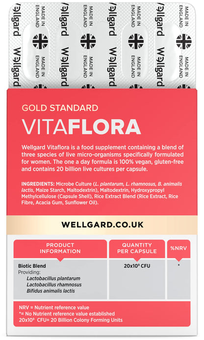 Wellgard Gutstar Probiotics - 16 Strain Probiotics for Gut Health with Fennel and Ginger, Vegan, UK Made