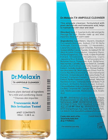 Dr.Melaxin Tranexamic Acid Serum Cleanser (100ml) – Brightening Face Cleanser for Dark Spots & Hyperpigmentation, Gentle Formula for Sensitive Skin