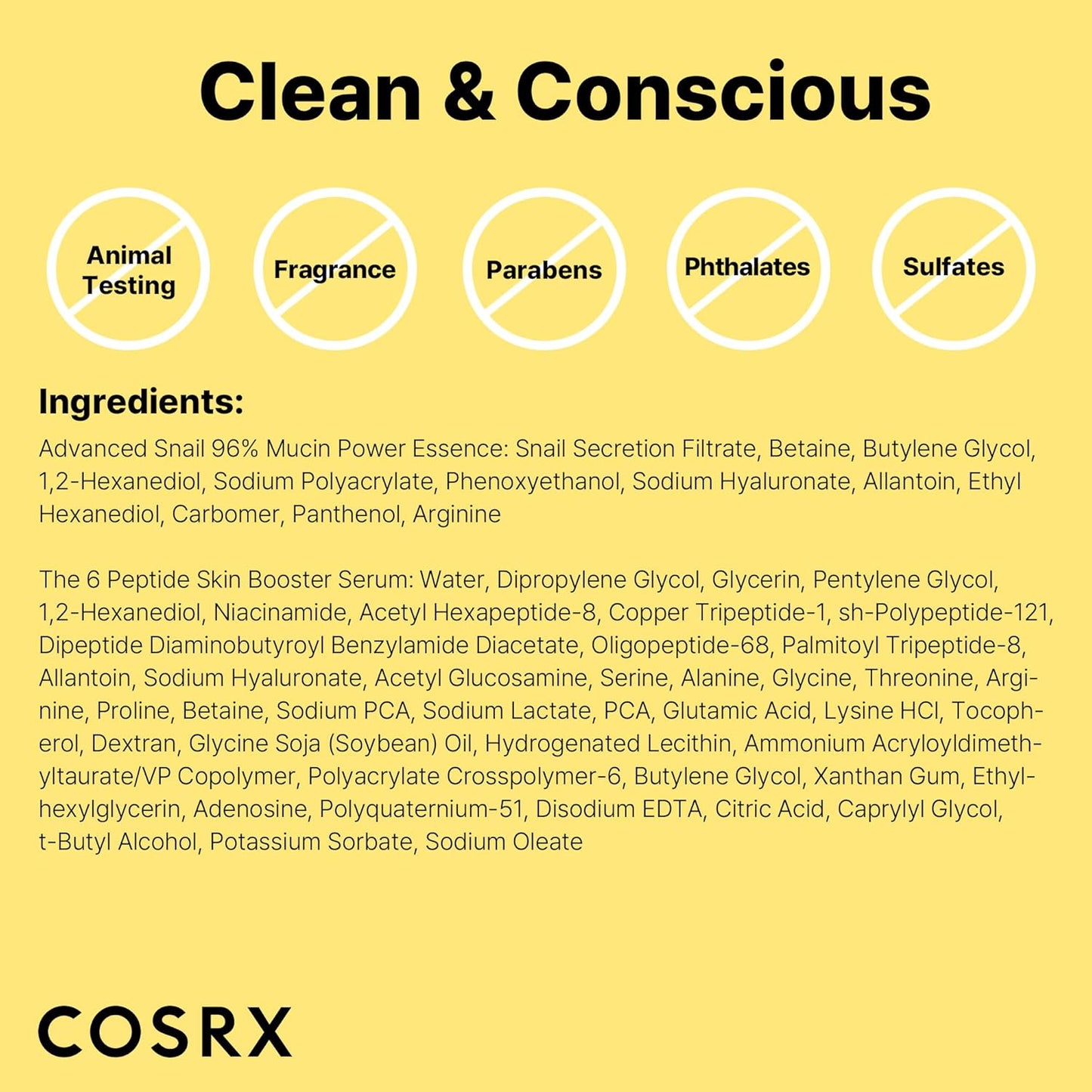COSRX Snail Mucin 96 Peptide Booster Skincare Set, Korean Skincare Gift Set for Glowing Skin, Christmas Gifts & Stocking Stuffers for Women and Teen Girls, Snail Mucin & Peptide Face Serums