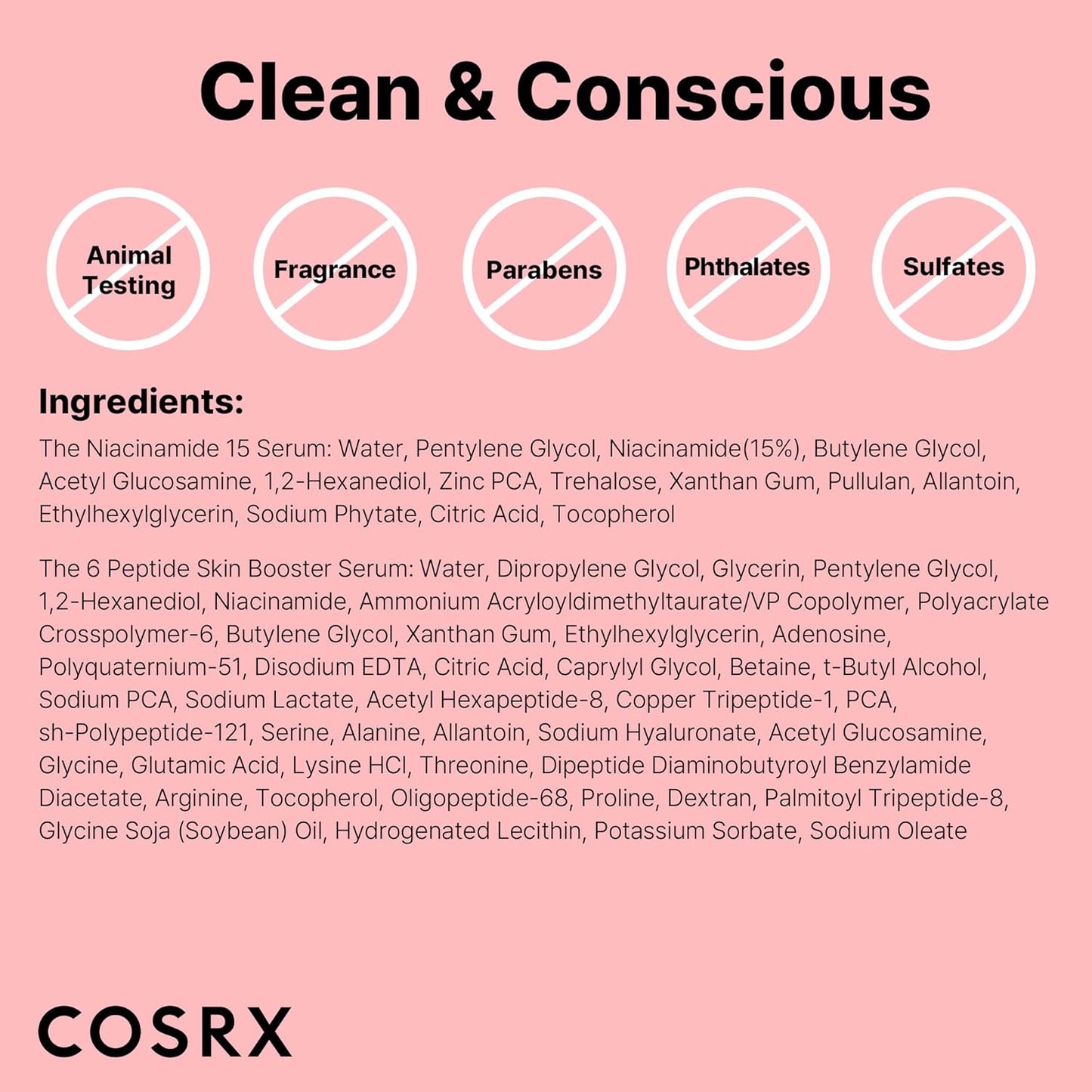 COSRX Niacinamide Peptide Booster Skincare Set, Korean Skincare Gift Set for Glowing Skin, Christmas Gifts Set & Stocking Stuffers for Teen Girls and Women, Niacinamide & Peptide Face Serum