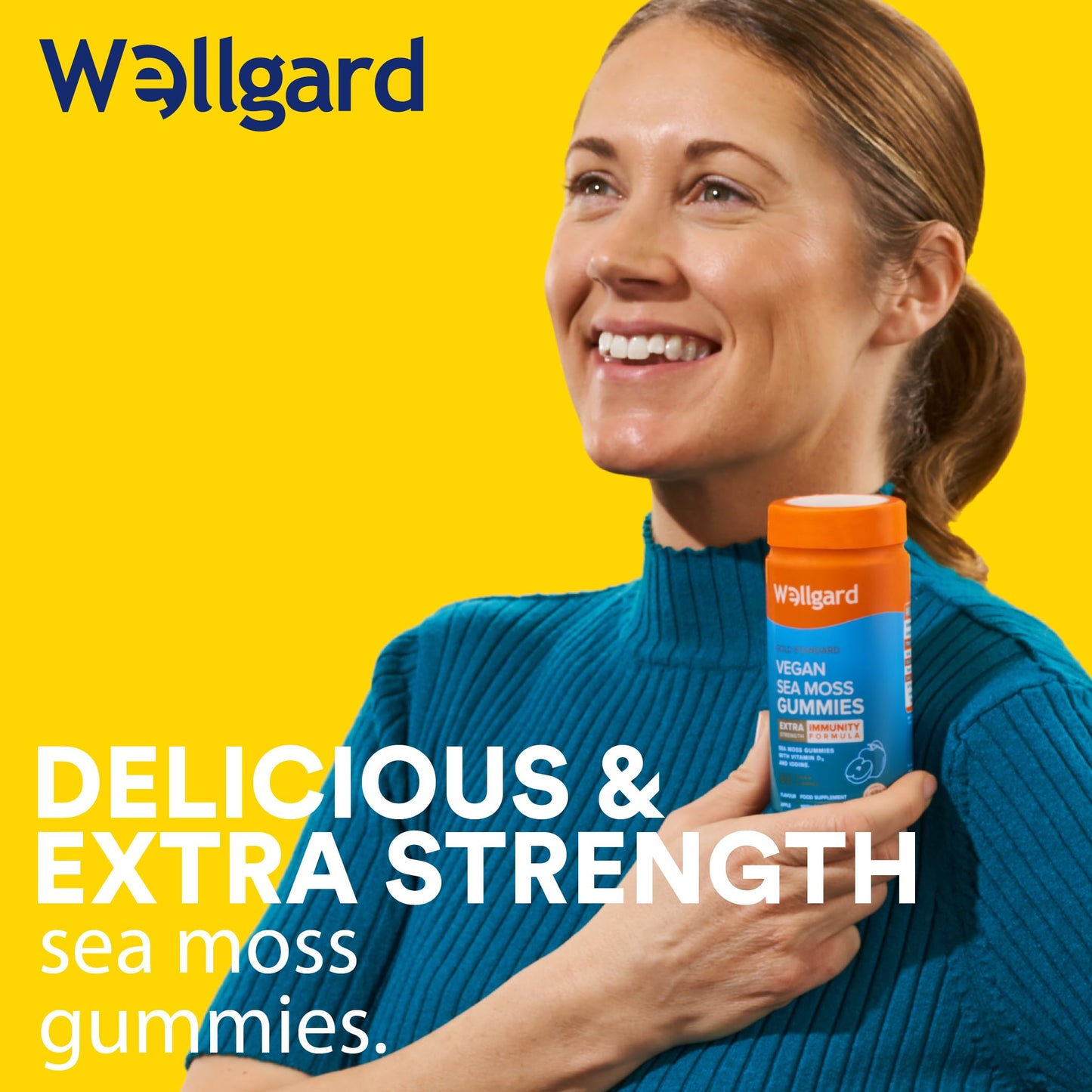 Wellgard Vegan Apple Cider Vinegar Gummies, Gold Standard 1000mg ACV Gummies with Vitamin C, Chromium and Pomegranate, Non-GMO, Gluten-Free & Gelatine-Free