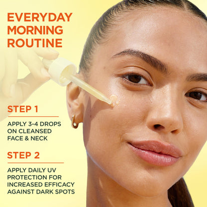 Garnier Vitamin C Serum for Face, Brightening Serum with 4% [Vitamin C + Niacinamide + Salicylic Acid], Dark Spot Reducer & Evens Skin Tone, Suitable for Sensitive Skin, 30ml