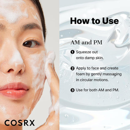 COSRX Low pH Good Morning Gel Cleanser, 5.07 fl.oz / 150ml | Mild Face Cleanser | Korean Skin Care for Acne Prone Skin, PH Balancing, Anti Acne, Breakouts Treatment