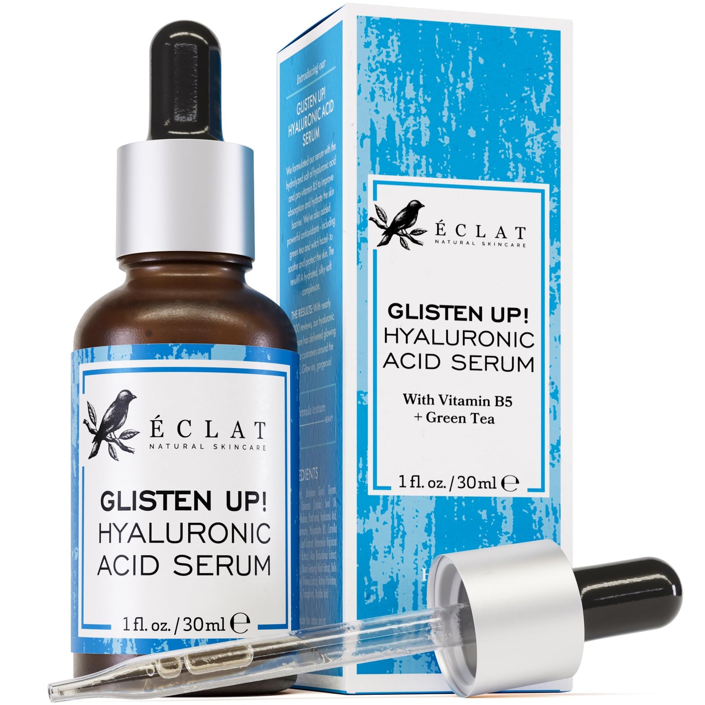 Eclat Skincare Glow Up Vitamin C Serum - Vitamin C Serum for Face with Hyaluronic Acid, Ferulic Acid & Vit E - Skin Brightening Face Care - Anti Aging, Hydrating & Dark Spot Lightening 30ml