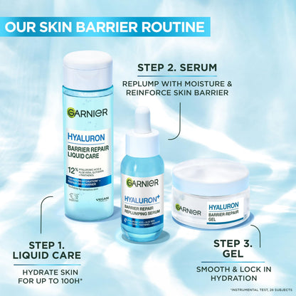 Garnier SkinActive Hyaluronic Acid Super Serum, Replumps & Hydrates, Strengthens Skin Barrier, With 3%/4% Hyaluronic Acid, Aloe Vera & Glycerin, 30ml, Packaging May Vary