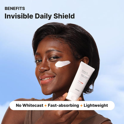 COSRX Daily SPF 50 Vitamin E Vitalizing Korean Sunscreen for Face, UVA&UVB Protection, Lightweight, No White Cast for All Skin Tones, Non-Greasy Semi Matte Finish, Korean SkinCare