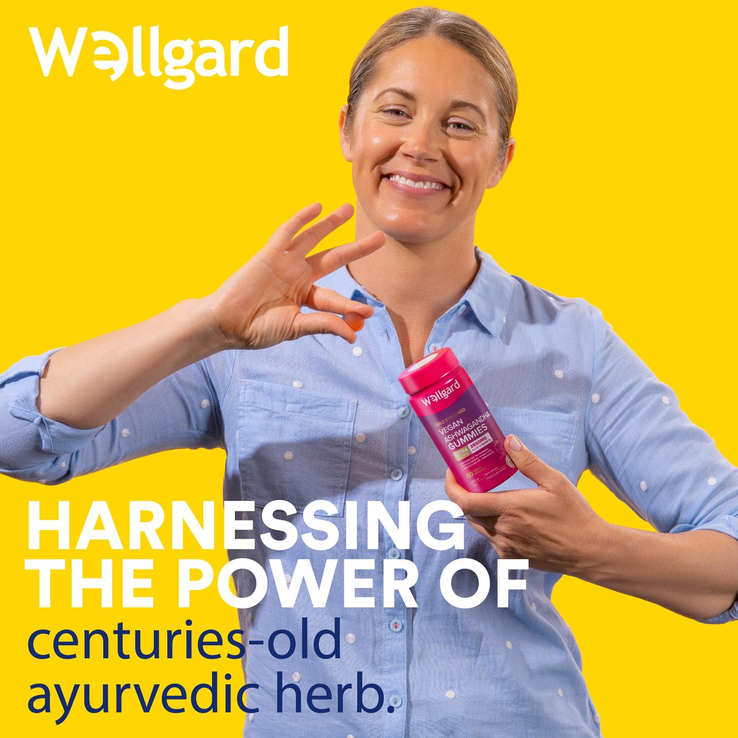 Wellgard Vegan Apple Cider Vinegar Gummies, Gold Standard 1000mg ACV Gummies with Vitamin C, Chromium and Pomegranate, Non-GMO, Gluten-Free & Gelatine-Free