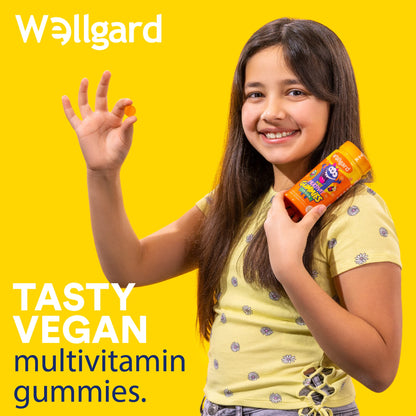 Wellgard Vegan Apple Cider Vinegar Gummies, Gold Standard 1000mg ACV Gummies with Vitamin C, Chromium and Pomegranate, Non-GMO, Gluten-Free & Gelatine-Free