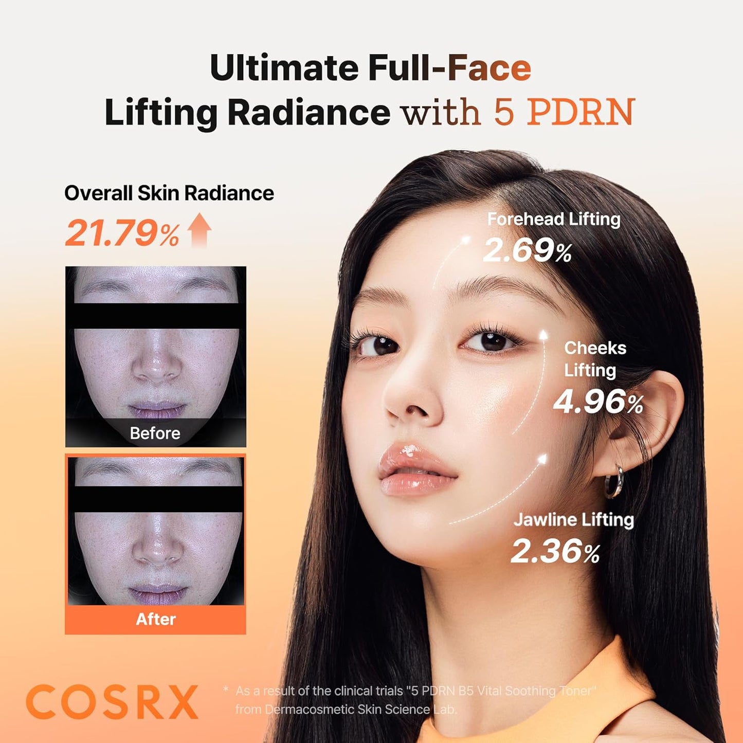 COSRX 5 PDRN B5 Vital Soothing Toner 280mL for Rejuvenating & Soothing Skin with Salmon DNA, Centella, Lactobacillus PDRN & Panthenol, Korean Skin Care